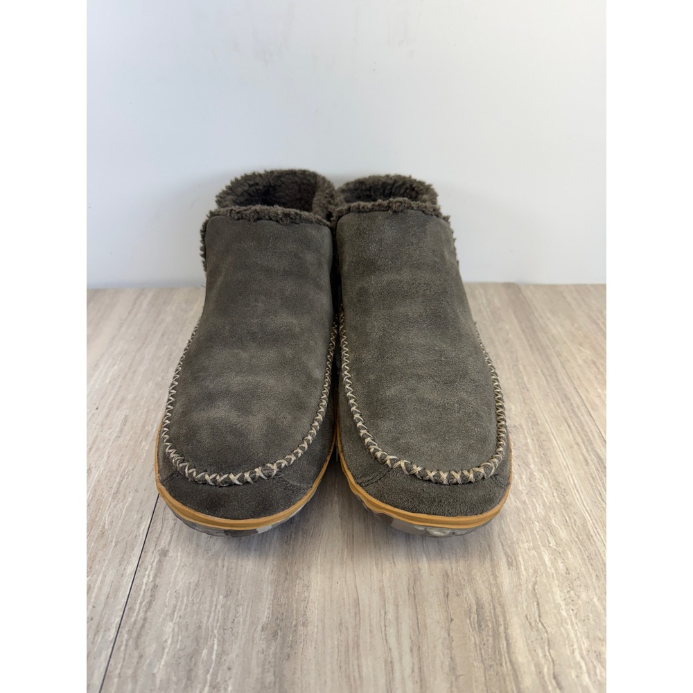 L.L. Bean Mountain Slipper Boot Gray Suede Fleece Lined Men 10 Gorpcore Heritage - Picture 3 of 10
